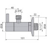 Угловой вентиль ALCAPLAST ARV001-G-B с фильтром 1/2